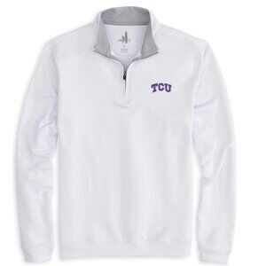 johnnie-O TCU Diaz Performance 1/4 Zip White